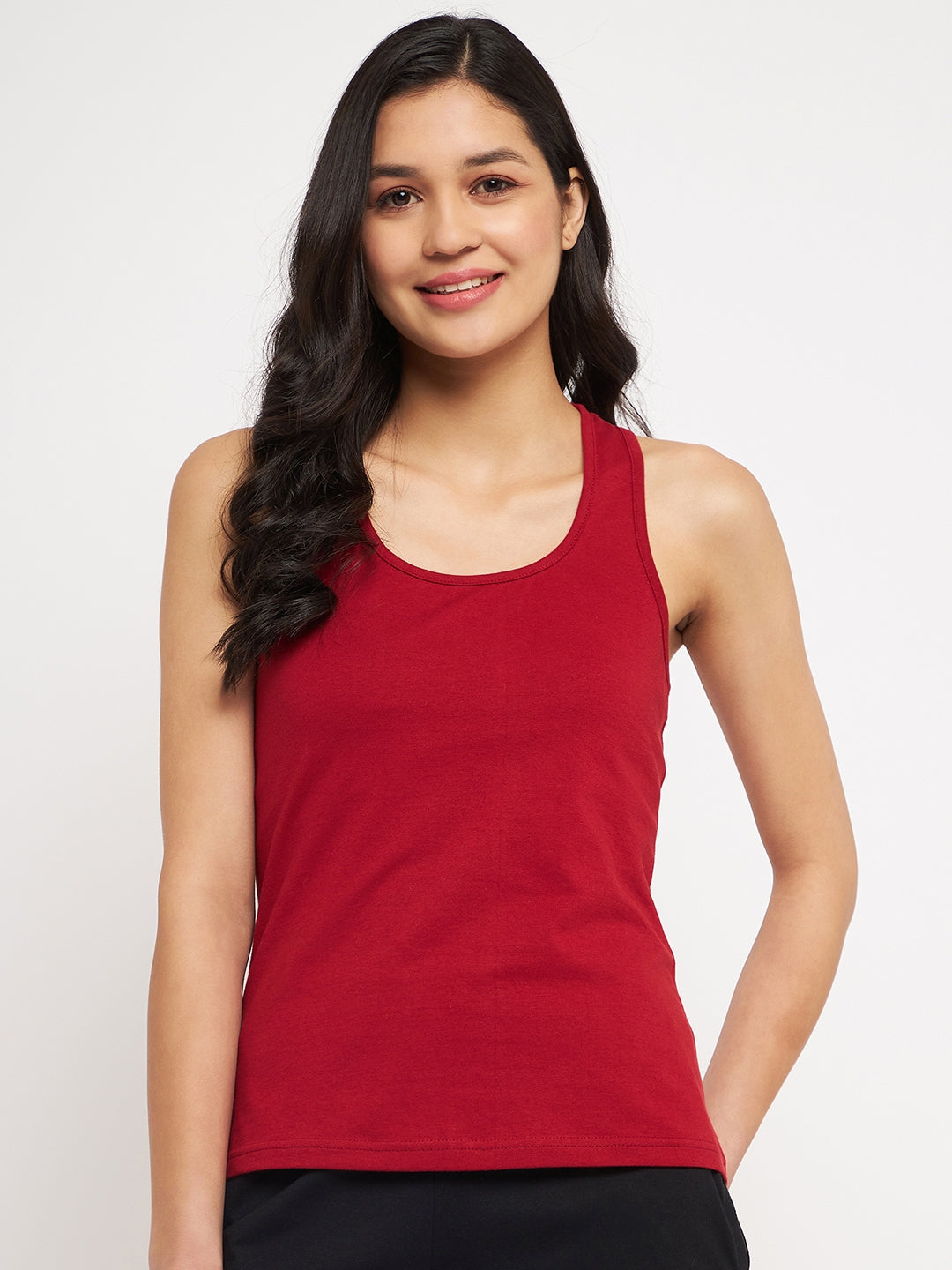 Scoop Neck Non-Padded Racer Back Camisoles